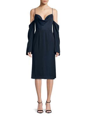 Finders Keepers Cold Shoulder Knee-length Dress