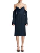 Finders Keepers Cold Shoulder Knee-length Dress