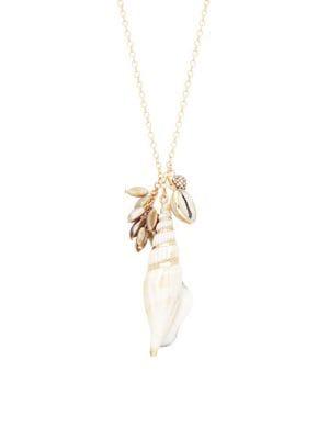 Design Lab Goldtone Shell Cluster Necklace