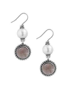 Lucky Brand Nouveau Americana Faux Pearl Drop Earrings