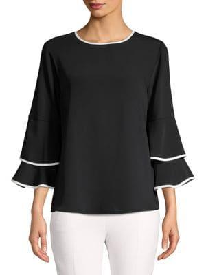 Calvin Klein Tiered Flare-sleeve Top
