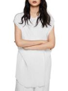 Mango Cap-sleeve Layered Pleated Tee