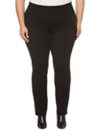 Rafaella Plus Pull-on Side Slash Ponte Pants