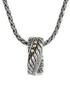 Effy Diamond And 18k Yellow Gold-plated Sterling Silver Pendant Necklace
