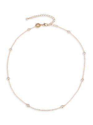 Cz By Kenneth Jay Lane Goldplated And Cubic Zirconia Station Necklace