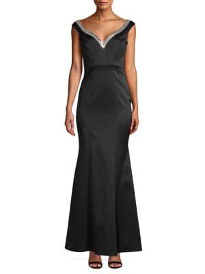 Quiz Embellished Trumpet Gown