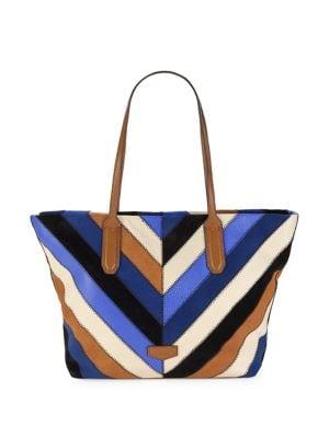Aimee Kestenberg Chevron Combo Leather Tote