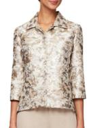 Alex Evenings Printed Metallic Jacket