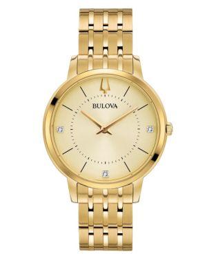 Bulova Classic Stainless Steel Goldtone Bracelet Watch