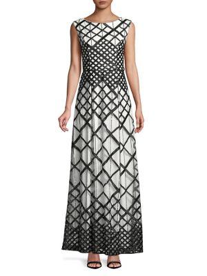 Karl Lagerfeld Paris Crisscross Floor-length Dress