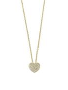 Effy 14k Yellow Gold And Diamond Heart Necklace