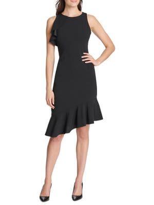 Kensie Dresses Asymmetrical Midi Dress