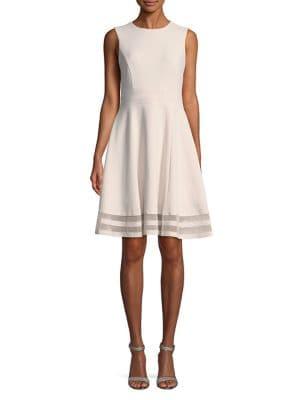 Calvin Klein Petite Illusion Hem Fit-&-flare Dress
