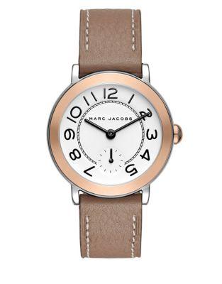 Marc Jacobs Riley Two-tone Leather-strap Watch