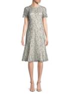 Eliza J Floral Lace Knee-length Dress