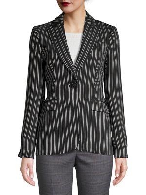 Calvin Klein Pinstriped Button Jacket