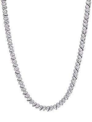 Sonatina Sterling Silver & 1 Tcw Diamond Braided Necklace