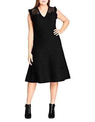 City Chic Plus Knee-length Fit-and-flare Dress