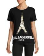Karl Lagerfeld Paris Eiffel Tower Print Tee