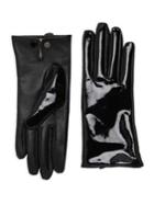 Karl Lagerfeld Paris Glossy Faux-leather Gloves