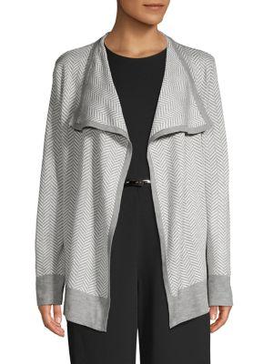 Calvin Klein Herringbone Flyaway Cardigan