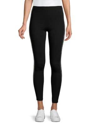 Miss Selfridge Metallic Striped Leggings
