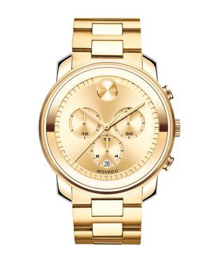 Movado Bold Bold Goldtone Ip Stainless Steel Chronograph Bracelet Watch
