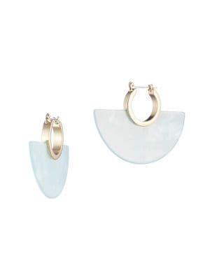 Trina By Trina Turk Meet Me In Malibu Pe-half Disc Hoop Earrings