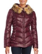 Guess Long Sleeve Faux Fur Puffer Jacket