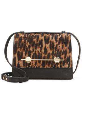 Vince Camuto Maeve Leopard-print Calf Hair & Leather Crossbody Bag