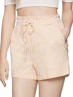 Bcbgeneration Seersucker Check Paperbag Waist Short