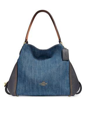 Coach Edie Denim Shoulder Bag 31