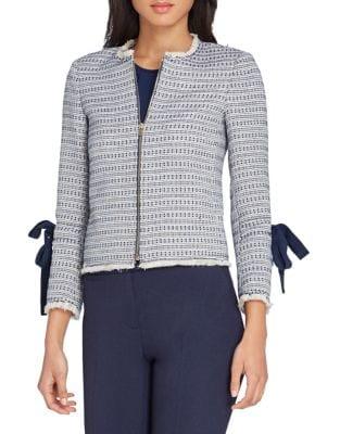 Tahari Arthur S. Levine Petite Zip-front Jewelneck Jacket