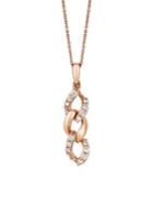 Le Vian Vanilla Diamond? & 14k Strawberry Gold Link'ing&trade; Vertical Pendant Necklace