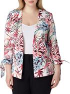 Tahari Arthur S. Levine Leaf-print Jacket