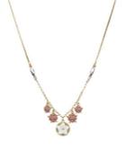 Lucky Brand Floral Tribes Two-tone Flower Pendant Necklace