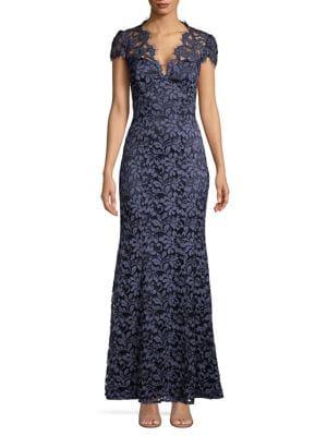 Eliza J Floral Lace Gown