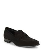 A. Testoni Suede Loafers