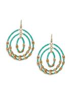 Design Lab Lord & Taylor Faceted And Beaded Drop Earrings