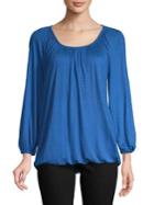 Michael Michael Kors Mini Diamond-print Peasant Top