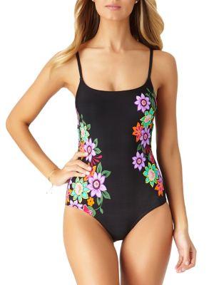 Anne Cole Floral One-piece Silhoutte