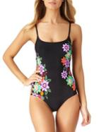 Anne Cole Floral One-piece Silhoutte