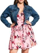 City Chic Plus Adorned Denim Jacket