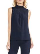 Vince Camuto Sapphire Bloom Smocked Top