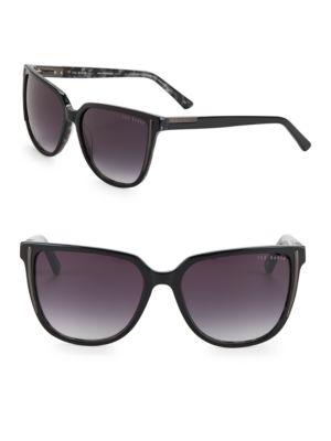 Ted Baker London 57mm Tortoise Shell Square Gradient Sunglasses