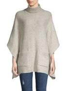 Michael Michael Kors Heathered Cotton & Wool-blend Turtleneck Poncho