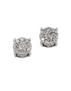 Effy Bouquet Diamond And 14k White Gold Stud Earrings