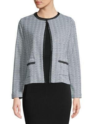 Ivanka Trump Woven Fringe Trim Jacket