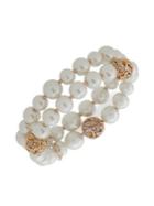 Anne Klein 2-pair Faux Pearl Layered Bracelet