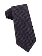 Michael Kors Abstract Textured Chevron-printed Tie